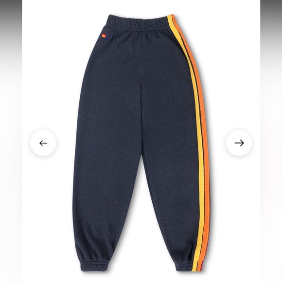 Aviator Nation size 8, KID'S 5 STRIPE SWEATPANTS - CHARCOAL - Picture 2 of 9